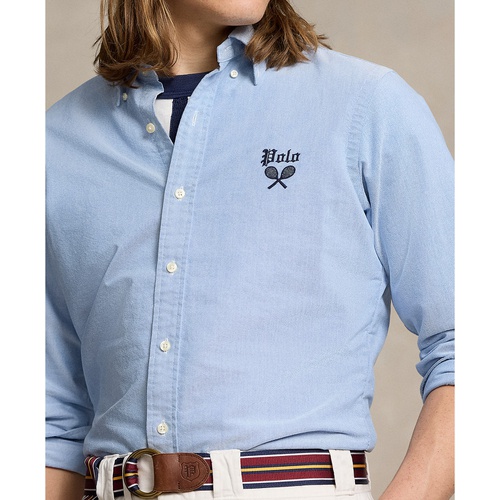폴로 랄프로렌 Mens Classic-Fit Embroidered Oxford Shirt