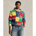 Mens Patchwork-Print Spa Terry Hoodie