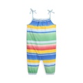 Baby Girls Striped Cotton Jersey Romper