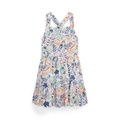 Toddler and Little Girls Tropical-Print Linen-Cotton Dress