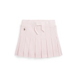 Toddler and Little Girls Pleated Mesh Drawstring Skort