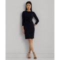 Womens Jersey Three-Quarter-Sleeve Dress