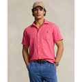 Mens Classic-Fit Linen-Cotton Camp Shirt