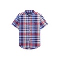 Toddler and Little Boys Plaid Cotton Poplin Shirt