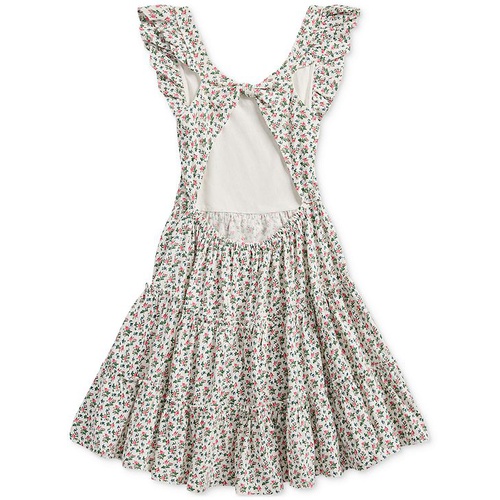 폴로 랄프로렌 Big Girls Floral Ruffled Cotton Jersey Dress