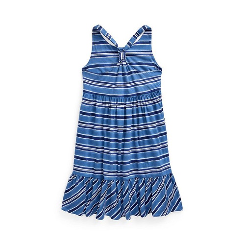 폴로 랄프로렌 Big Girls Striped Cotton Jersey Dress