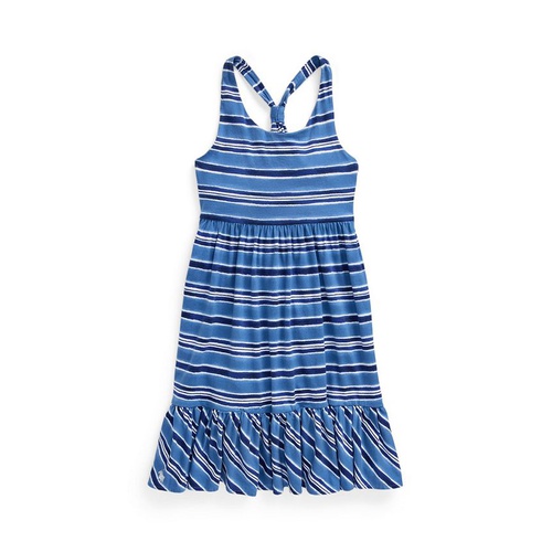 폴로 랄프로렌 Big Girls Striped Cotton Jersey Dress