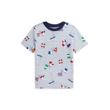 Toddler and Little Boys Sailing-Print Striped Cotton Jersey T-shirt