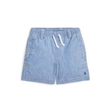 Toddler and Little Boys Indigo Chambray Drawstring Shorts