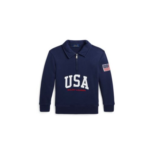 폴로 랄프로렌 Toddler and Little Boys USA Terry Quarter-Zip Sweatshirt