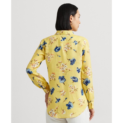 폴로 랄프로렌 Womens Floral Roll-Tab Shirt Regular & Petite