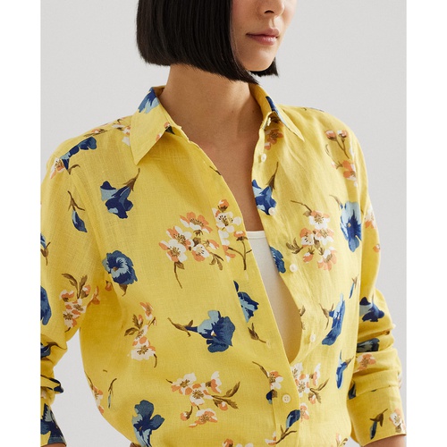 폴로 랄프로렌 Womens Floral Roll-Tab Shirt Regular & Petite