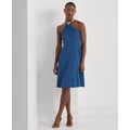 Womens Stretch Jersey Halter Dress