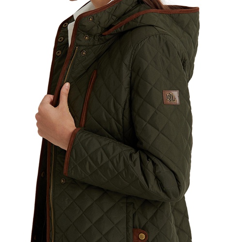 폴로 랄프로렌 Womens Petite Quilted Coat