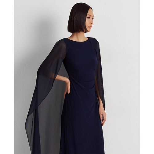 폴로 랄프로렌 Womens Georgette-Cape Jersey Gown