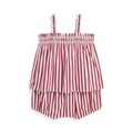 Baby Girls Striped Cotton Poplin Top and Bloomer Set