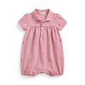 Baby Girls Polo Pony Mesh Polo Bubble Shortall