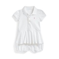 Ralph Lauren Stretch Mesh Peplum Polo Shortall