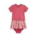 Baby Girls Gingham Terry Sweatshirt Dress