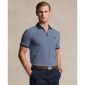 Mens Classic-Fit Stretch Mesh Zip Polo Shirt