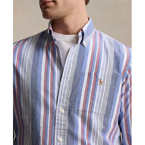 폴로 랄프로렌 Mens Classic-Fit Striped Oxford Shirt