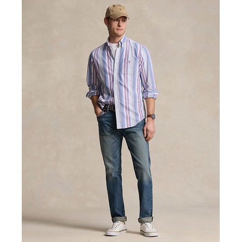 폴로 랄프로렌 Mens Classic-Fit Striped Oxford Shirt