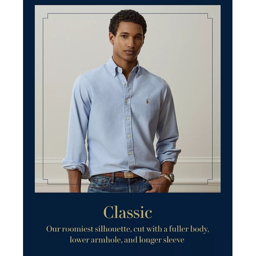 폴로 랄프로렌 Mens Classic-Fit Stretch Poplin Shirt