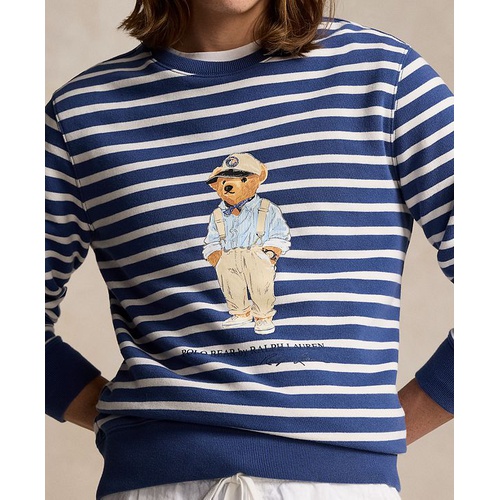 폴로 랄프로렌 Mens Polo Bear Striped Fleece Sweatshirt