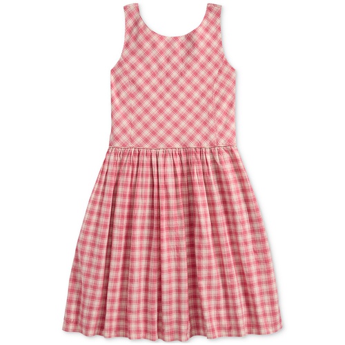 폴로 랄프로렌 Big Girls Calissa Gingham Check Cotton Madras Dress