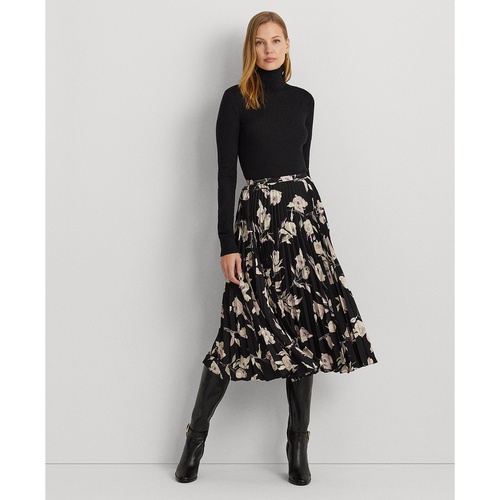 폴로 랄프로렌 Womens Printed Floral Midi Skirt