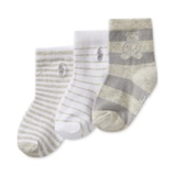 Baby Striped Bear Socks Pack of 3