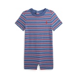 Baby Boys Striped Cotton Jersey Shortall