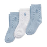 Baby Boys 3-Pk. Cable-Knit Socks