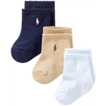 Ralph Lauren Baby Boys Embroidered Logo Crew Socks Pack of 3