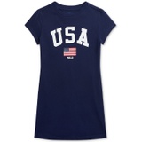Little Girls Team USA Cotton T-Shirt Jersey Dress