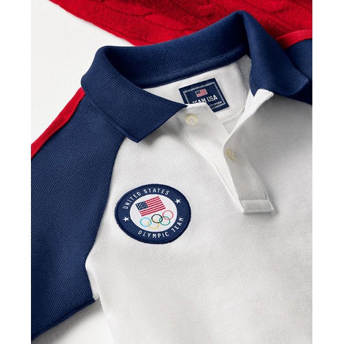 폴로 랄프로렌 Big Boys Team USA Cotton Mesh Polo Shirt