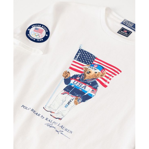 폴로 랄프로렌 Toddler and Little Boys Team USA Polo Bear Cotton Jersey Tee