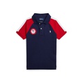 Toddler and Little Boys Team USA Cotton Mesh Polo Shirt