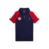 Toddler and Little Boys Team USA Cotton Mesh Polo Shirt