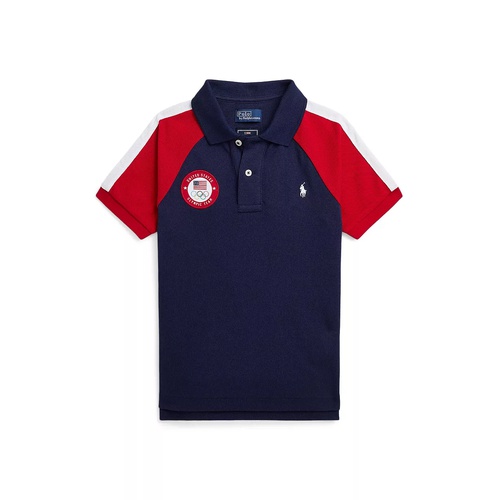 폴로 랄프로렌 Toddler and Little Boys Team USA Cotton Mesh Polo Shirt