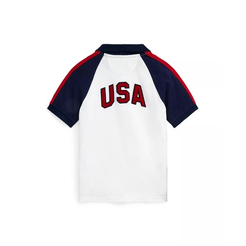 폴로 랄프로렌 Toddler and Little Boys Team USA Cotton Mesh Polo Shirt