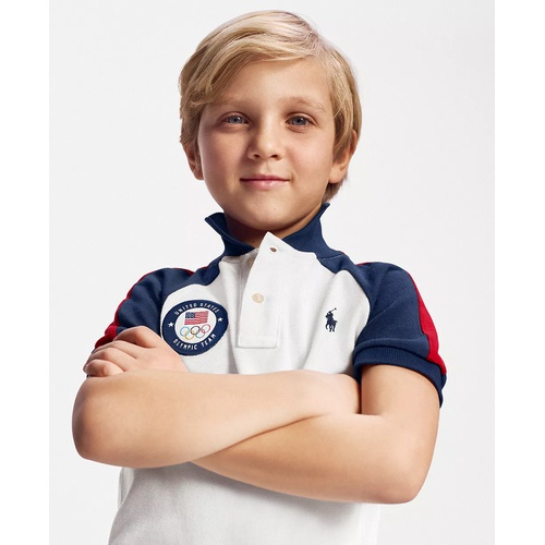 폴로 랄프로렌 Toddler and Little Boys Team USA Cotton Mesh Polo Shirt