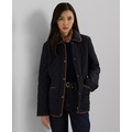 Womens Quilted Velboa-Lined Coat