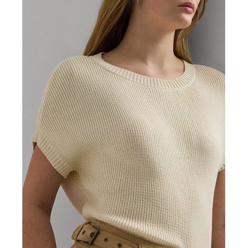 폴로 랄프로렌 Womens Rib-Knit Crewneck Sweater Regular & Petite