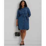 Plus Size Denim Shirtdress