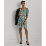 Womens Ruffled Tiered Fit & Flare Dress