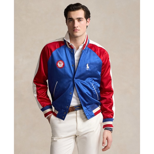 폴로 랄프로렌 Mens Team USA Satin Baseball Jacket