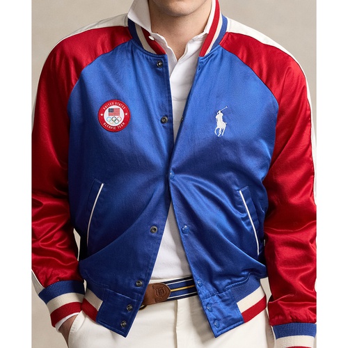 폴로 랄프로렌 Mens Team USA Satin Baseball Jacket