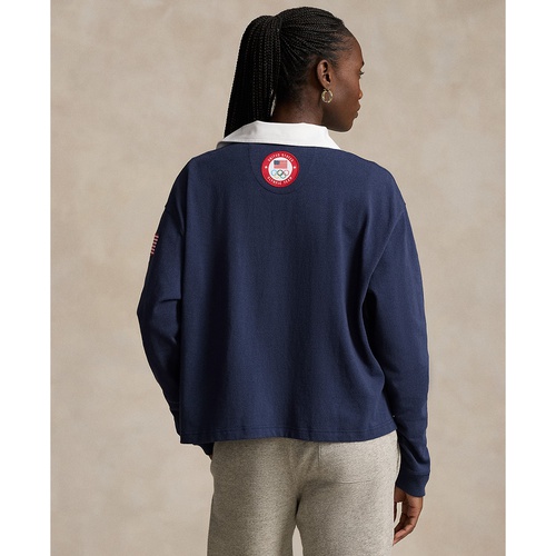 폴로 랄프로렌 Womens Team USA Cropped Rugby Shirt