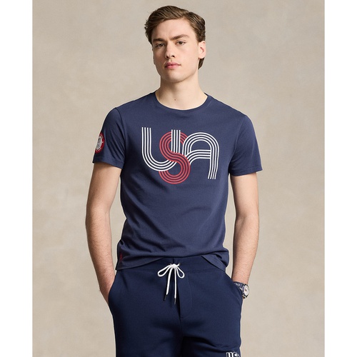 폴로 랄프로렌 Mens Team USA Custom Slim-Fit Graphic T-Shirt